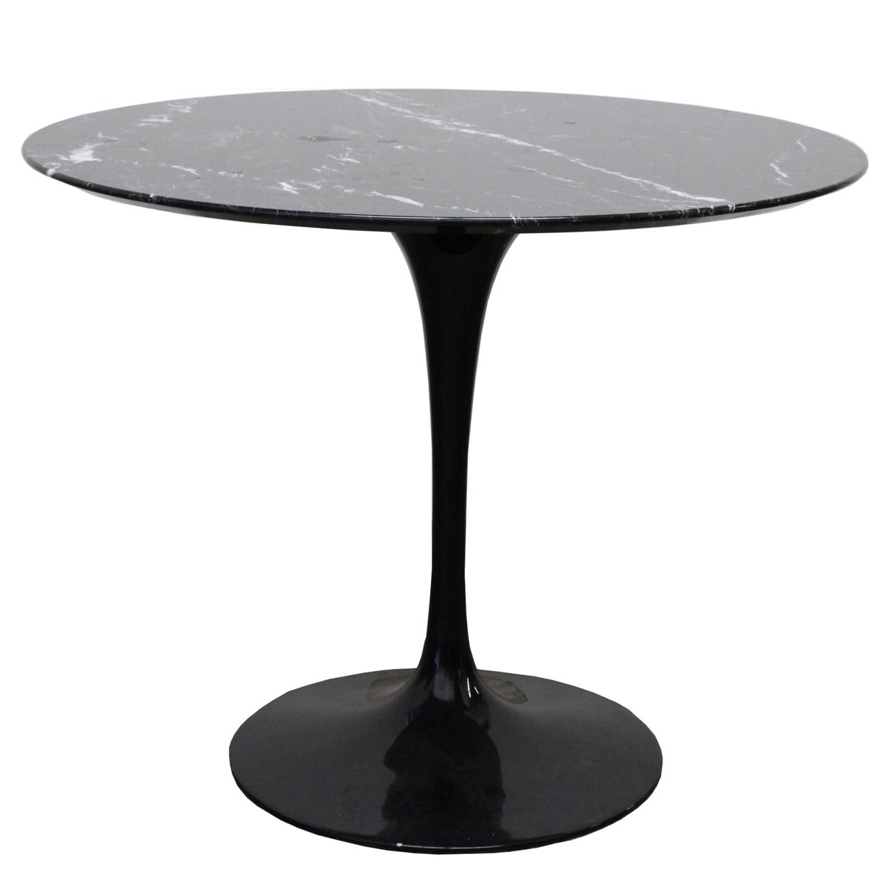 Black Marble Tulip Table by Saarinen