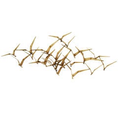 Curtis Jere Brass Wall Sculpture