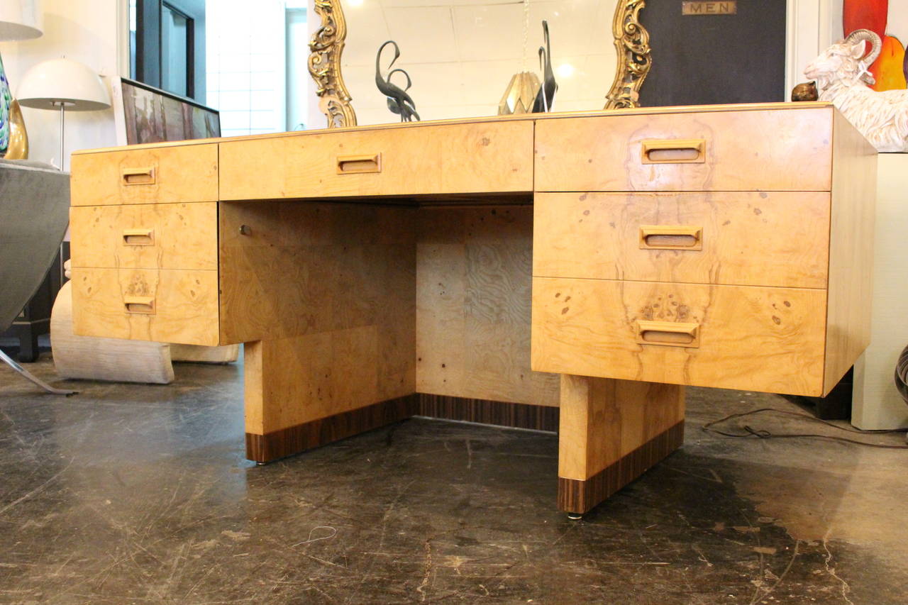 burl wood desk