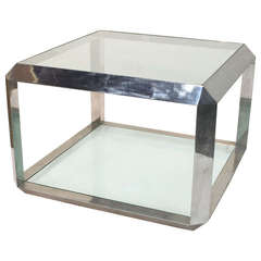 Chrome Coffee Table by Giovanni Offredi