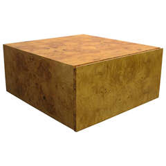 Vintage Milo Baughman Burl Coffee Table