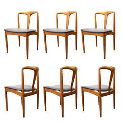 Set of Six "Juliane" Danish Dining Chairs by Johannes Andersen