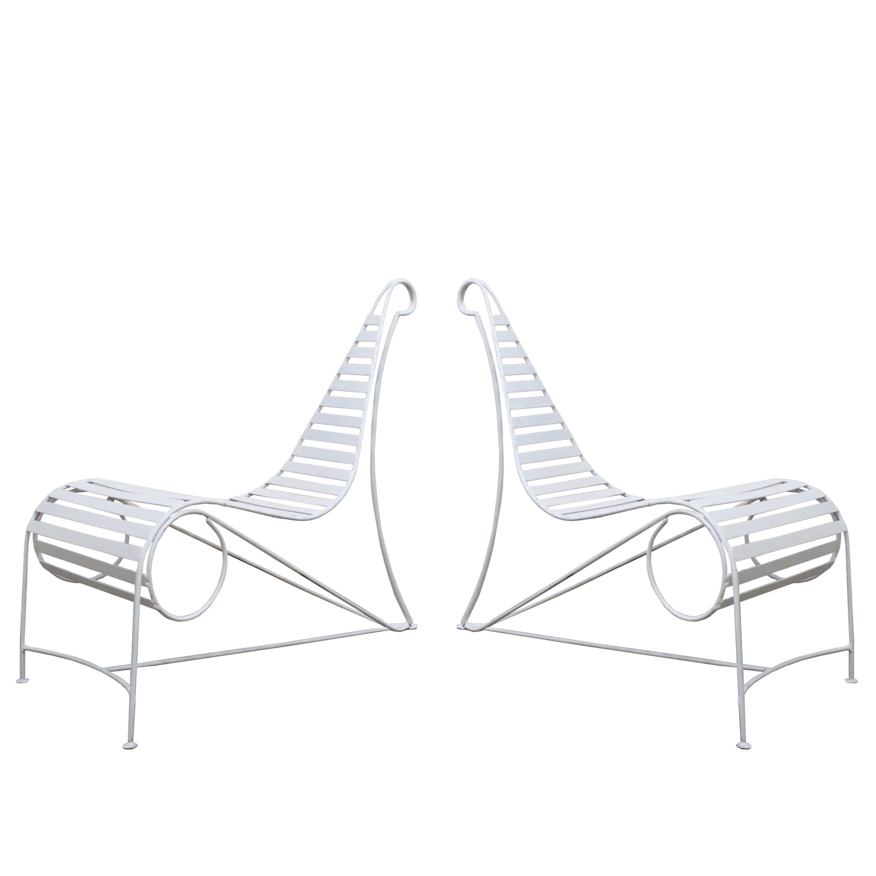 Pair of Lounge Chairs in the Style of the "Spine" Chair by André Durbreuil