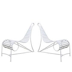 Pair of Lounge Chairs in the Style of the "Spine" Chair by André Durbreuil