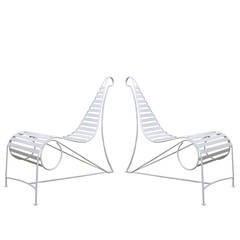 Pair of Lounge Chairs in the Style of the "Spine" Chair by André Durbreuil