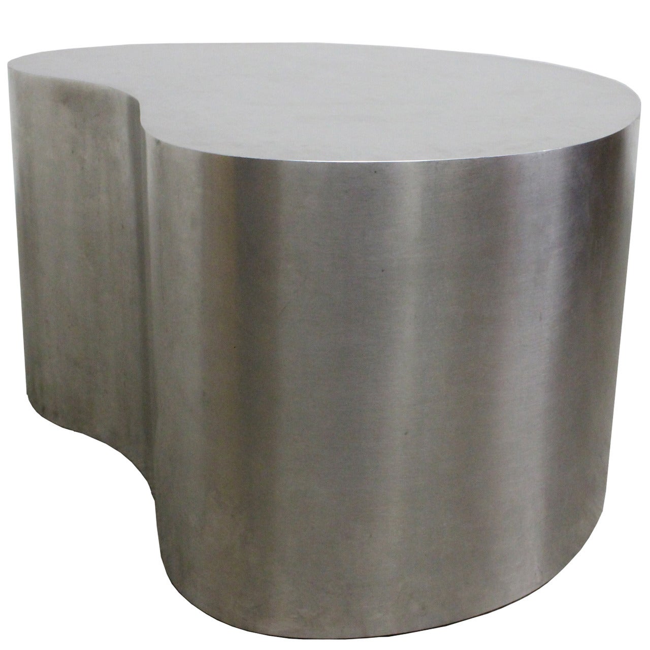 Heavy Gauge Stainless Steel Coffee Table in the Style of Karl Springer