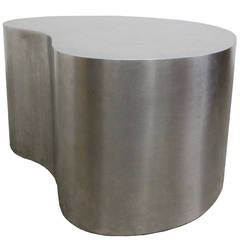 Heavy Gauge Stainless Steel Coffee Table in the Style of Karl Springer