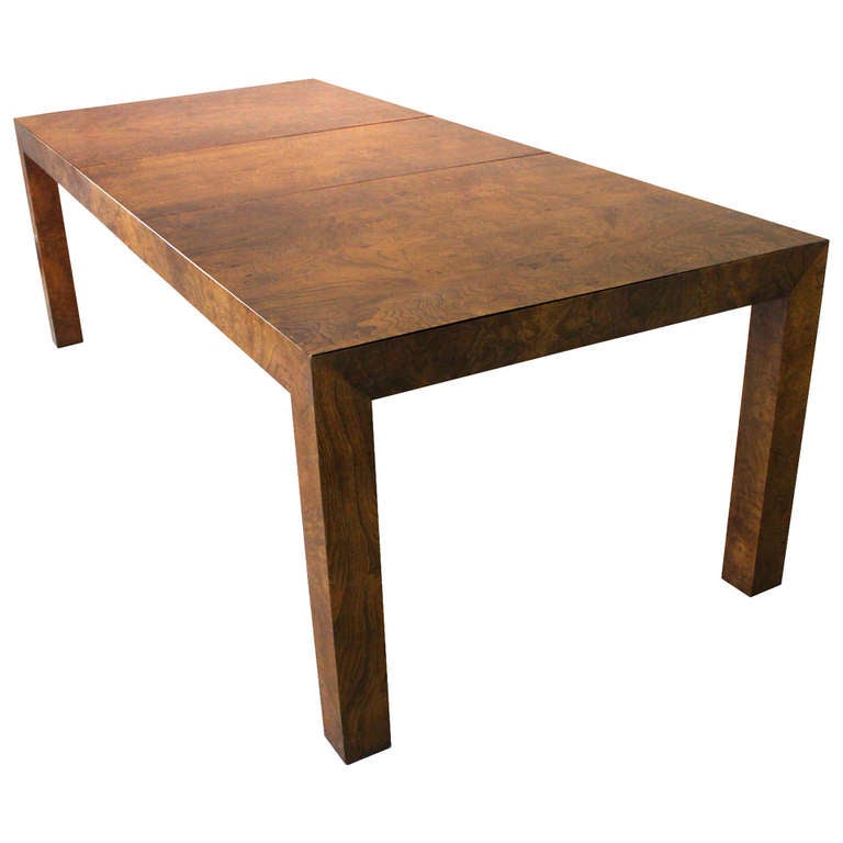 Burl Parsons Dining Table By Milo Baughman At 1stdibs Burl Parsons Dining Table By Milo Baughman For