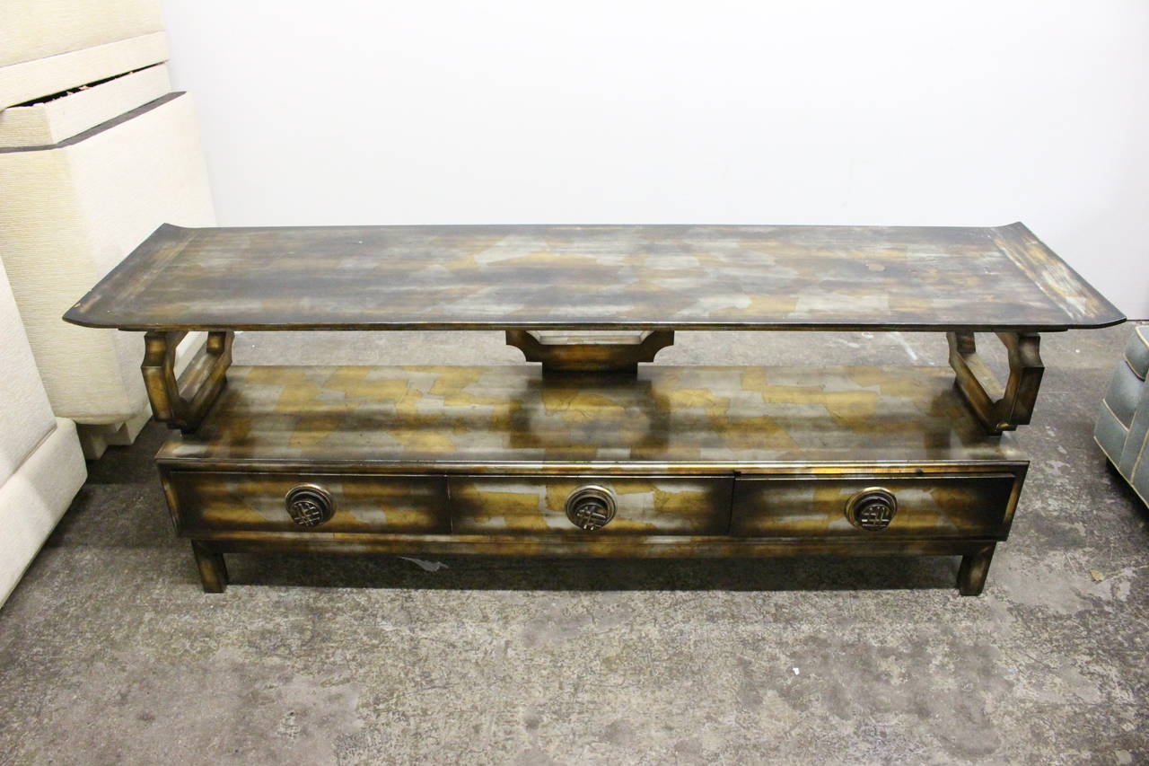 American Asian Inspired Gilded Console by James Mont