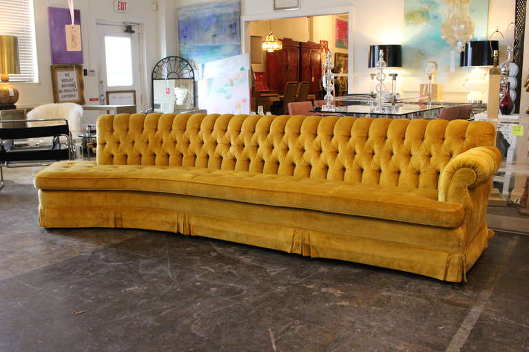 Long Regency Tufted Sofa
