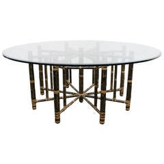 Reeded Bamboo Dining Table by McGuire