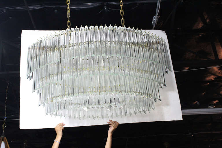 20th Century Large Scale Oval Venini Chandelier