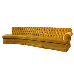Long Regency Tufted Sofa