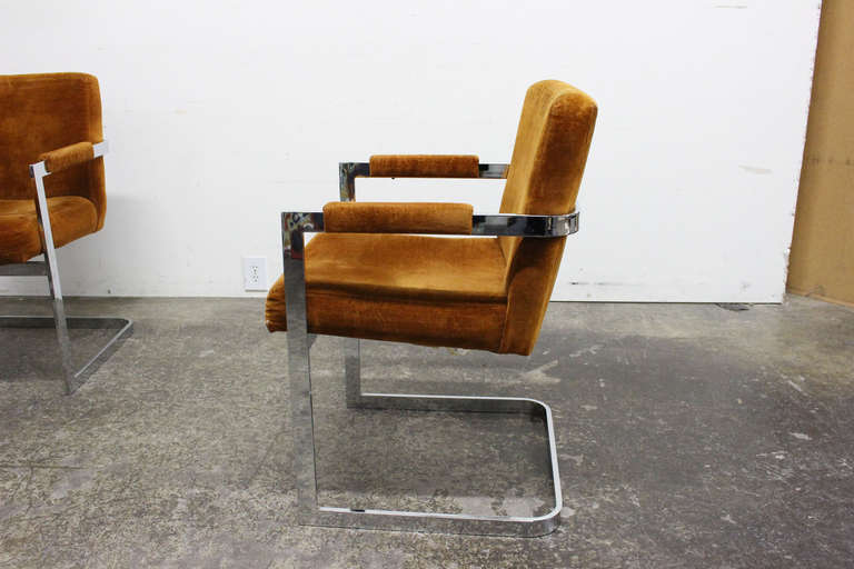 20th Century Set of 8 Cantilever Chairs by Milo Baughman for Thayer Coggin