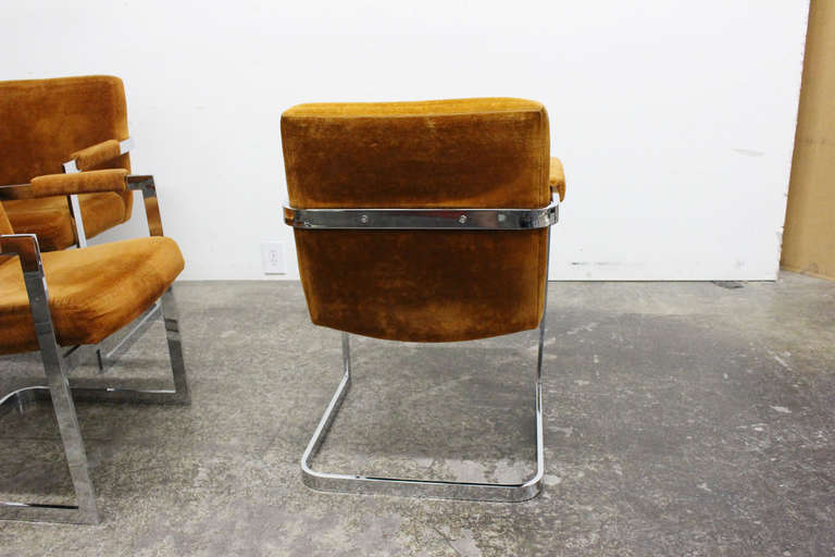 Set of 8 Cantilever Chairs by Milo Baughman for Thayer Coggin In Good Condition In Dallas, TX