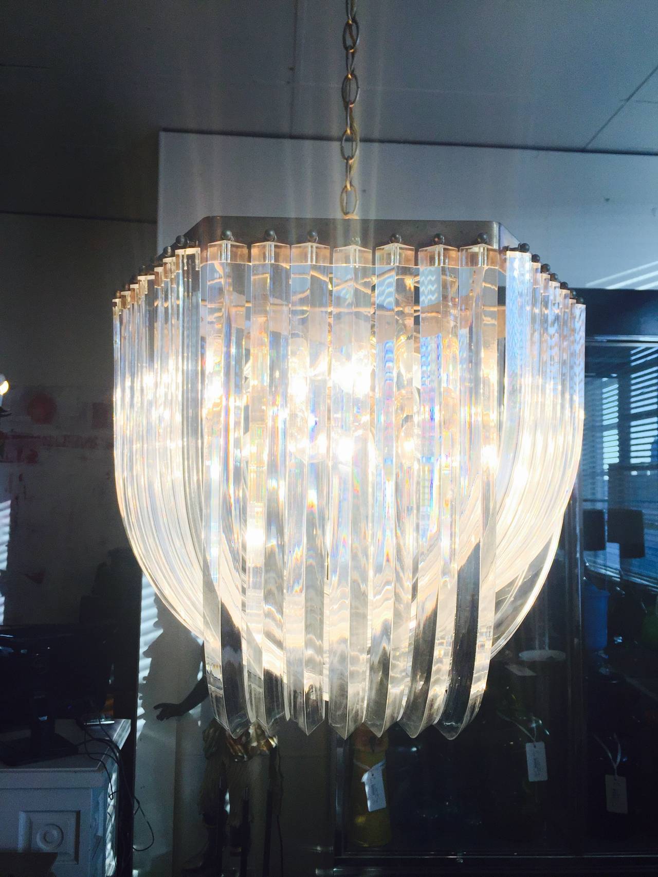 lucite chandeliers