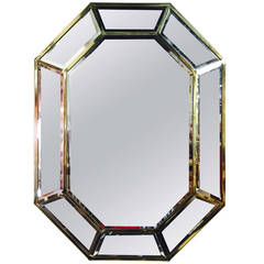 Brass Octagonal Mirror by La Barge 11