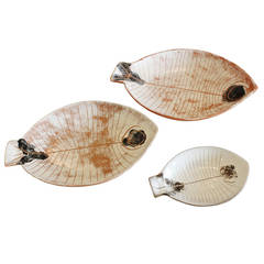 Set of Three Lagardo Tackett Fish Platters