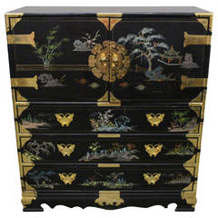 Hand-Painted Asian Chest