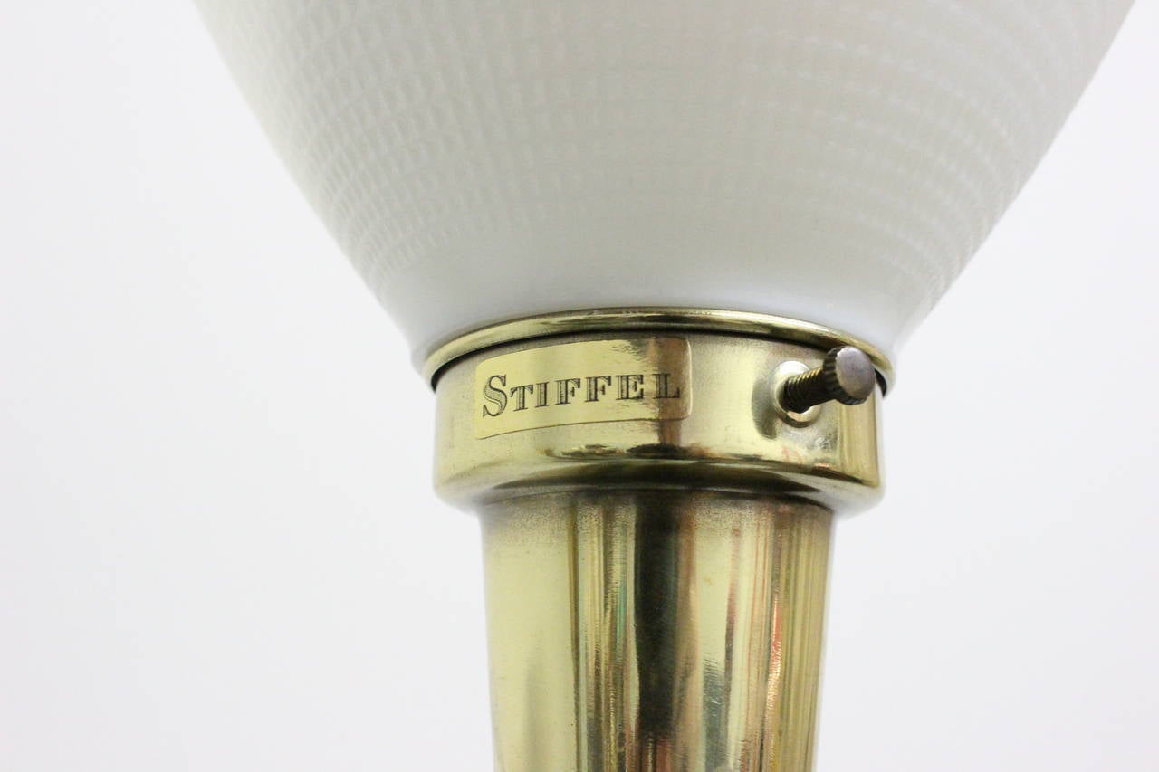 American Pair of Stiffel Porcelain Glazed Lamps