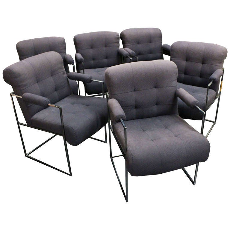 Set of Six Milo Baughman Dining Chairs 2