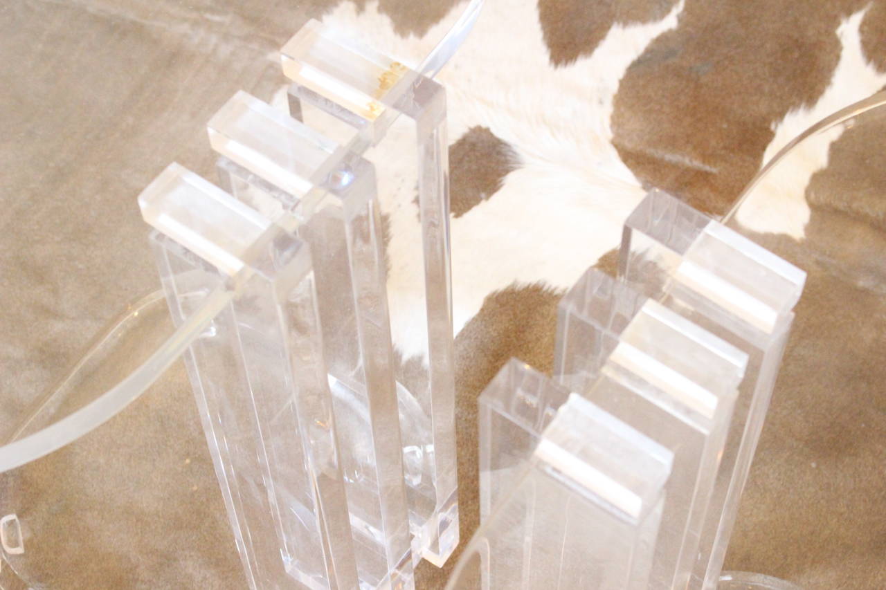 Pair of Lucite Side Tables 3