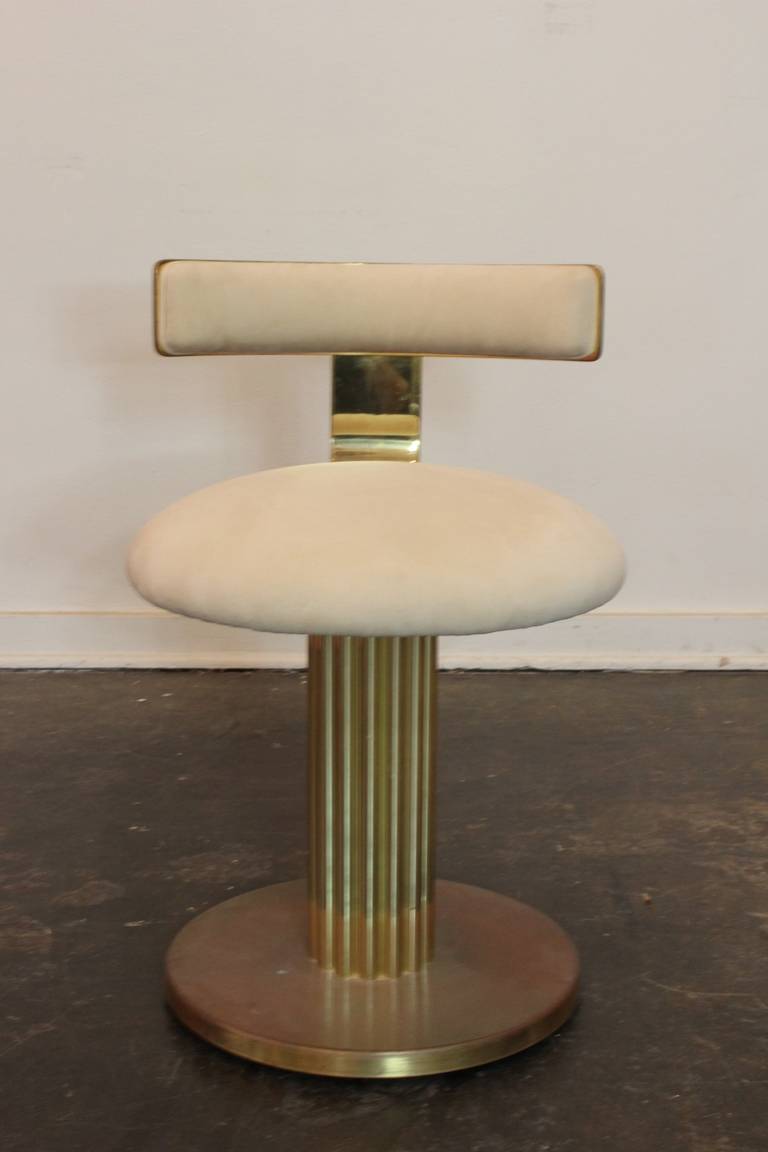 Heavy Brass Vanity Chair by Designs for Leisure at 1stdibs