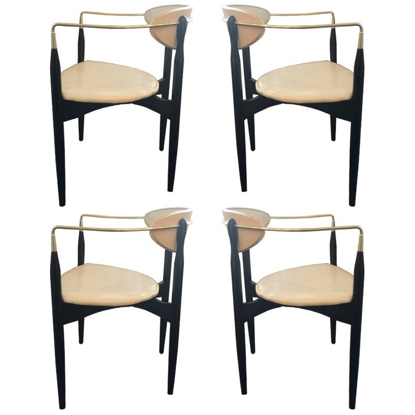 Set of four "Viscount" Chairs by Dan Johnson for Selig