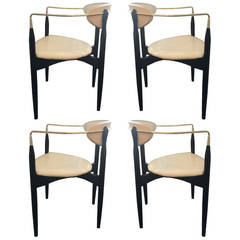 Set of four "Viscount" Chairs by Dan Johnson for Selig