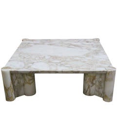 Carrara Marble "Jumbo Table" Coffee Table by Gae Aulenti for Knoll