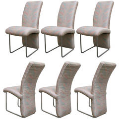 Set of Six Milo Baughman Dining Chairs