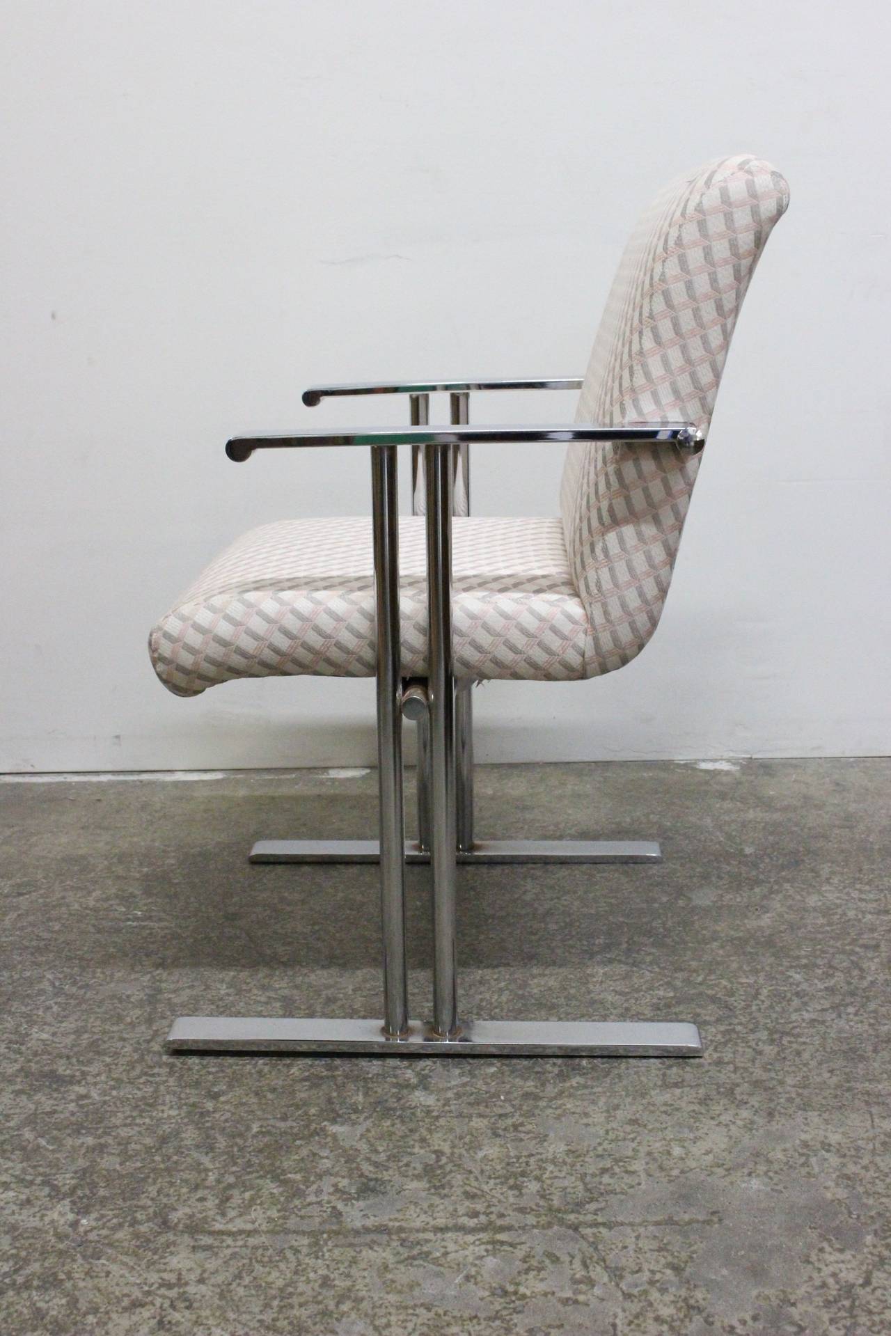 Pair of Chrome Armchairs by Directional 1