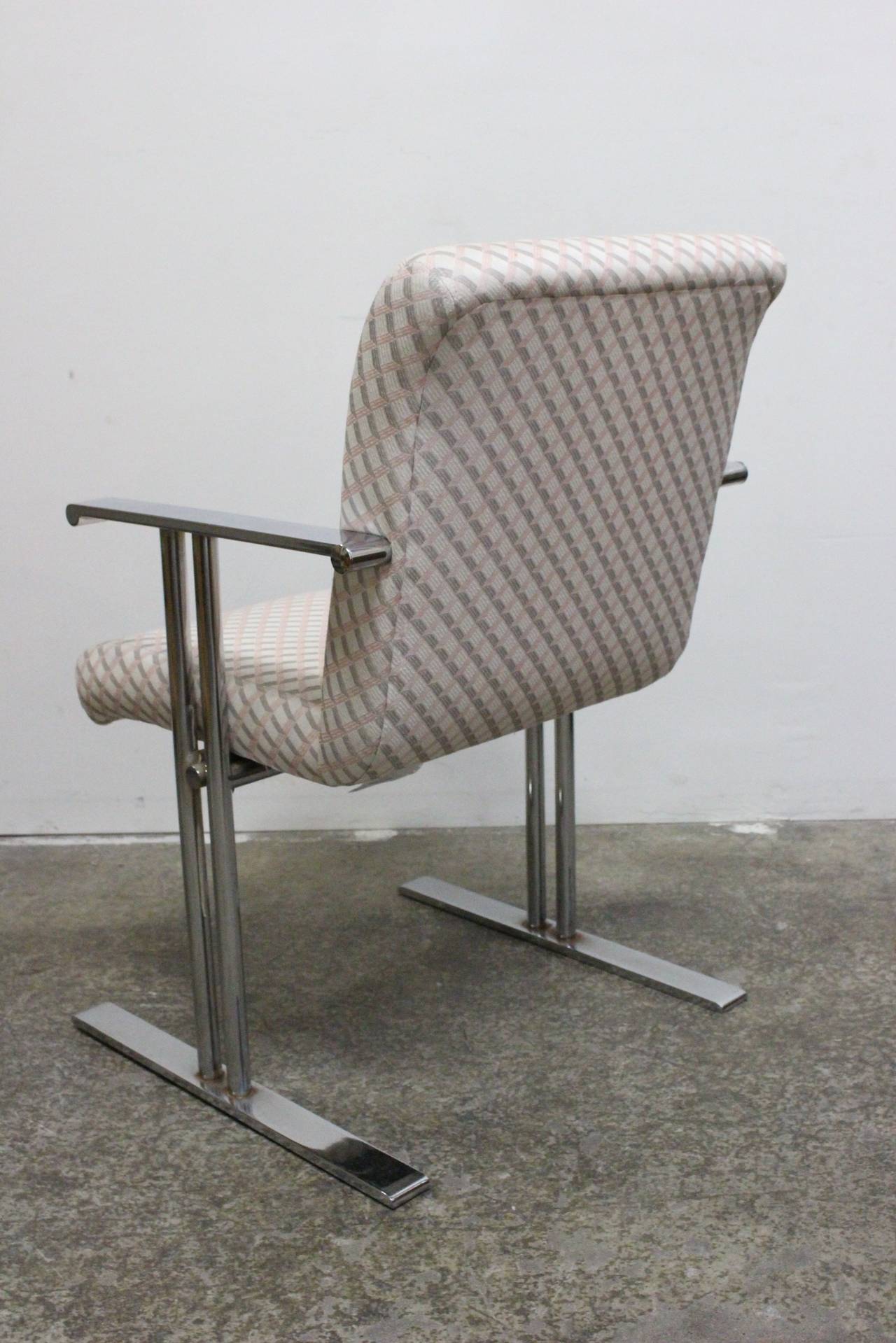 20th Century Pair of Chrome Armchairs by Directional