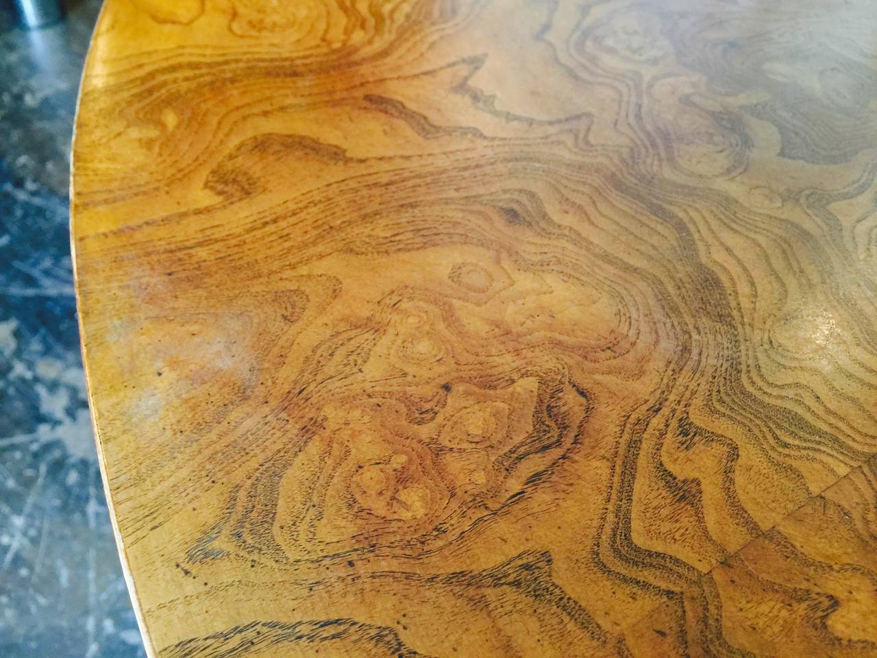 Burl Wood Game Table by Widdicomb In Good Condition In Dallas, TX