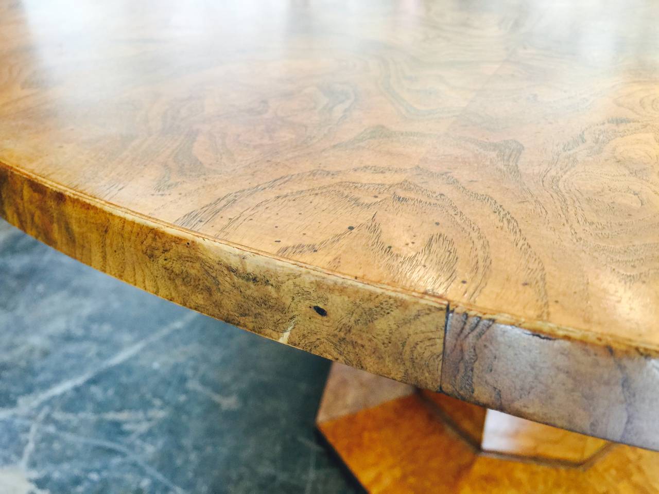 Burl Wood Game Table by Widdicomb 1