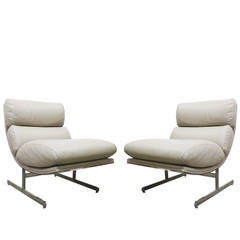 Pair of Leather Chairs by Kipp Stewart for Directional