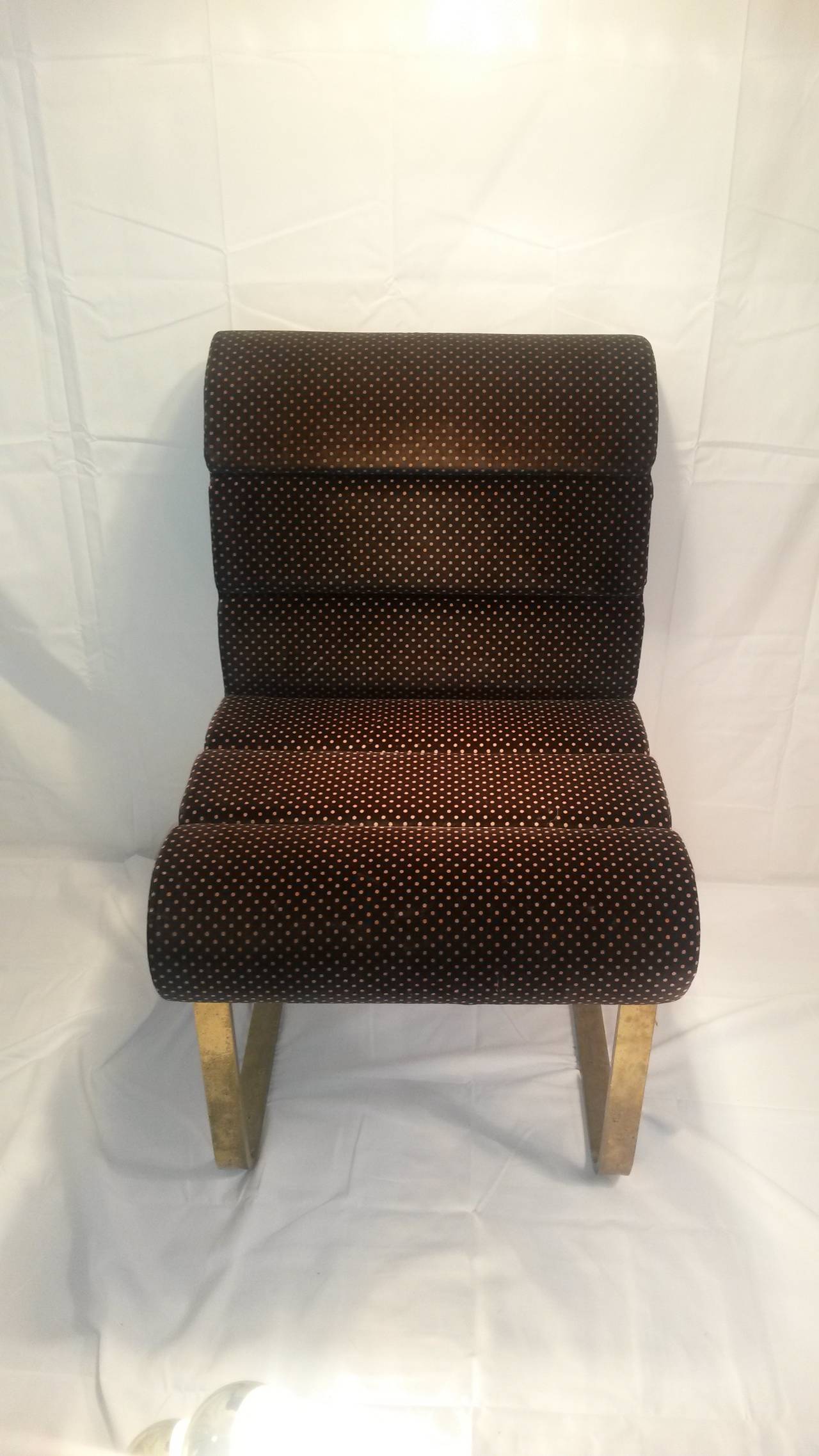 Set of 8 Brass Dining Chairs by Pace In Good Condition In Dallas, TX