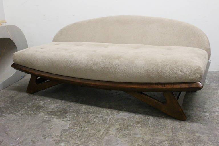 Gondola sofa in the style of Adrain Pearsall. Upholstery is in good vintage condition but would recommend new upholstery. There are minor scuffs on wood, circa 1960s.

Dimensions: 90