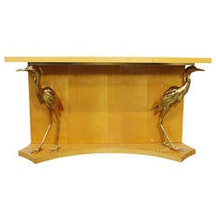 Italian Console Table with Brass Cranes