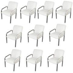 Set of Ten Lion in Frost Lucite Chairs