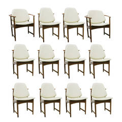 Set of Twelve (12) Danish Modern Teak Chairs by Hovmand Olsen