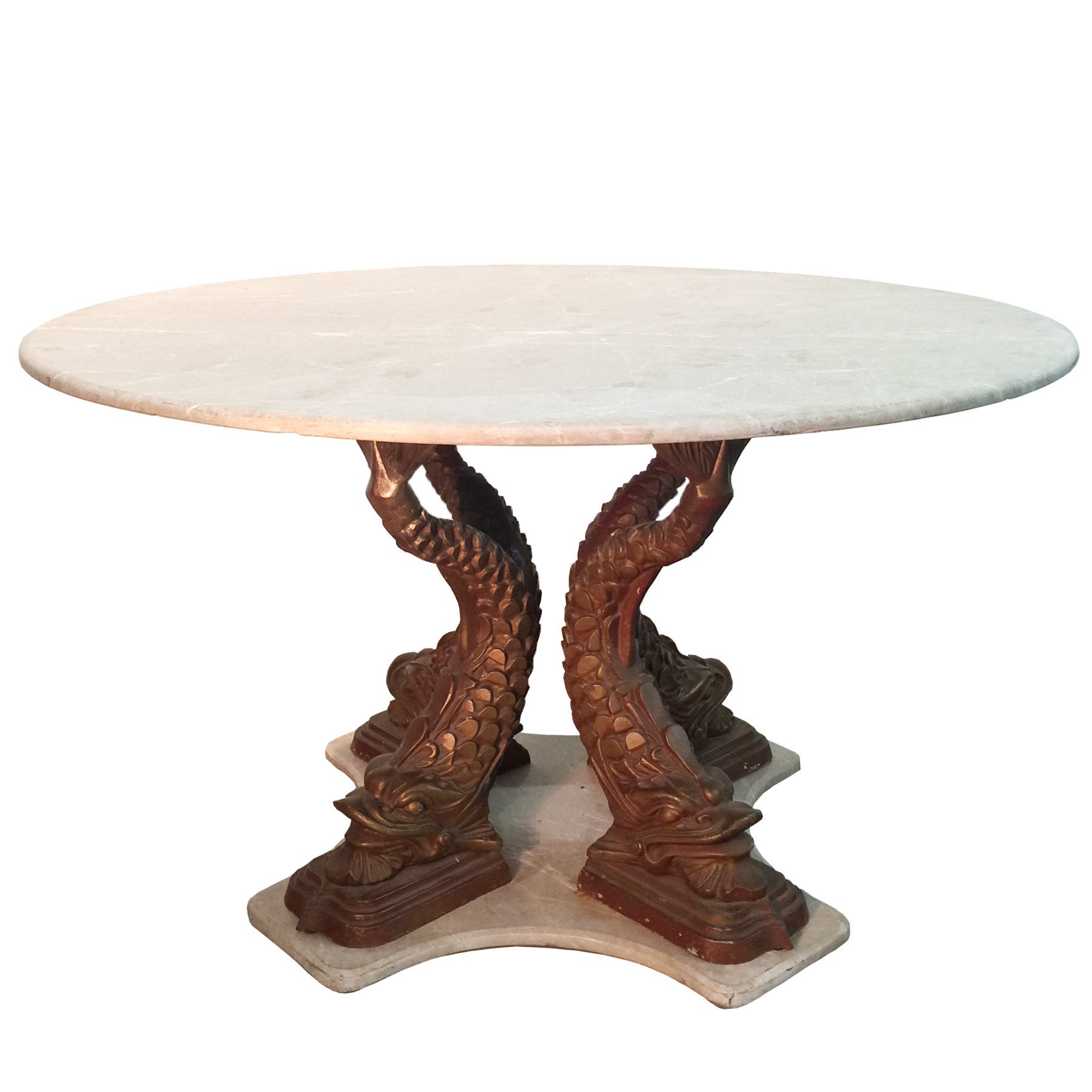 1930s Chinese Dolphin Entry Table