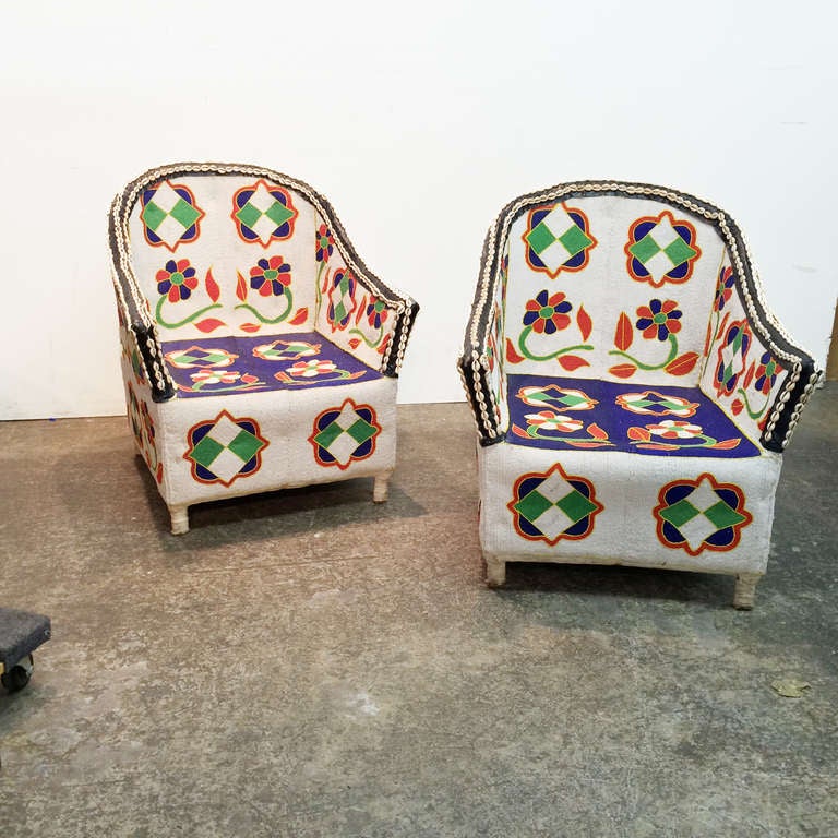 beaded african chairs