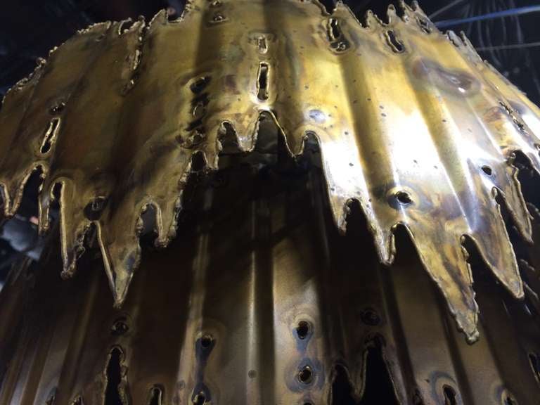 Brutalist Flame Chandlier