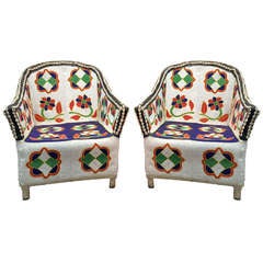 African Beaded Chairs from Nigeria