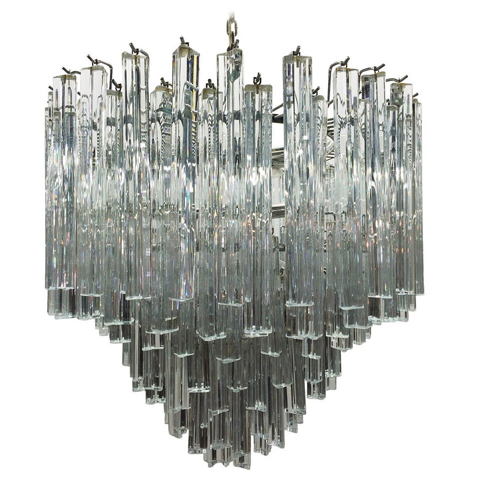 Mid-Century Venini 5-Tier Chandelier