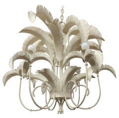 Faux Bamboo Palm Tree  Chandelier