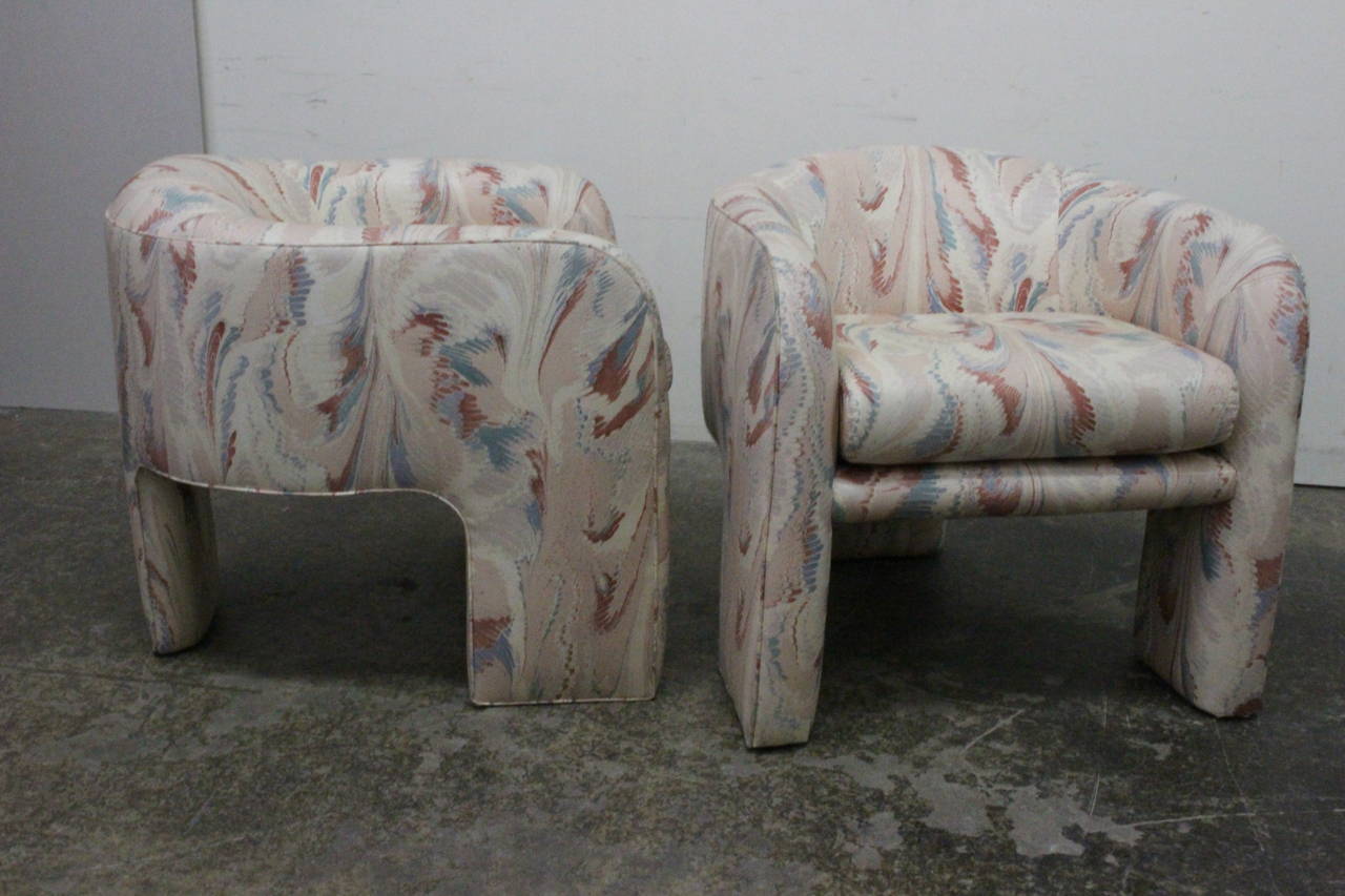 Pair of Lounge Chairs by Vladimir Kagan In Good Condition In Dallas, TX