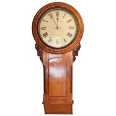 Huge Oak Casted Victorian Wall Clock 