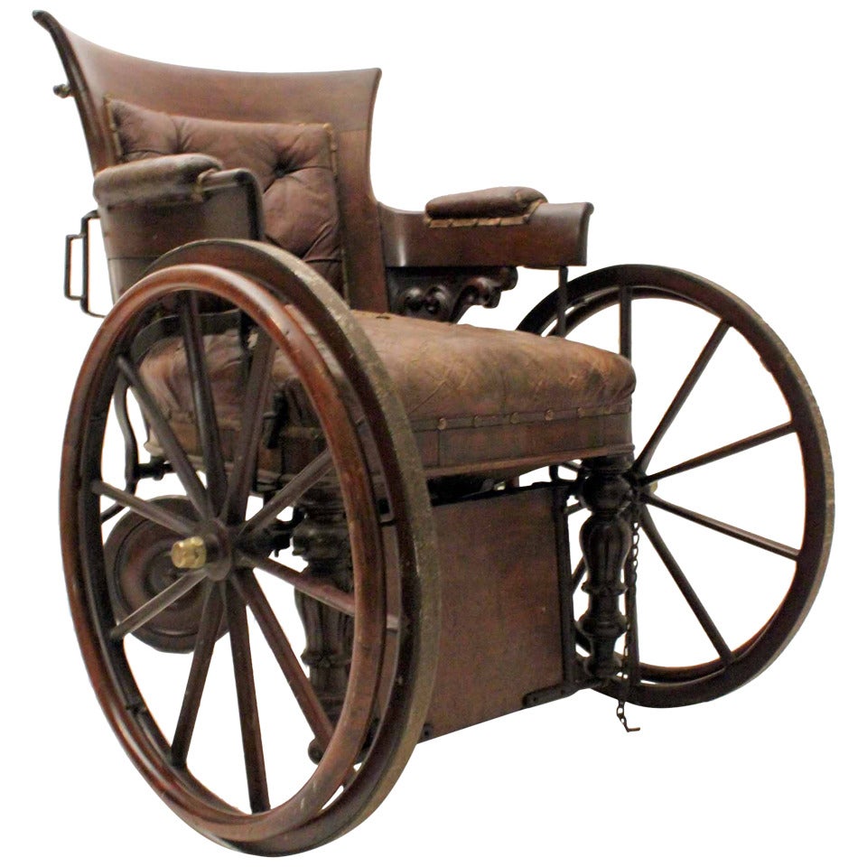 Victorian Mahogany Wheel Chair